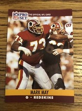 Mark May 1990 Pro Set Redskins #665   *B492*
