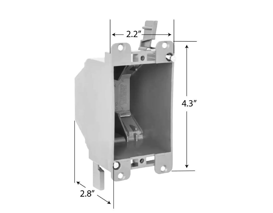 14 cu. in. PVC Gray 1Gang Old Work Electrical Outlet Box, Fire Rated, (2 Packs) eBay