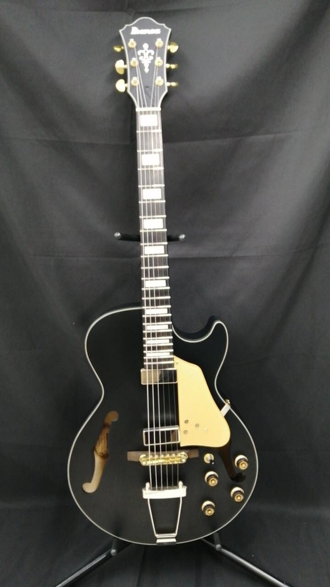 ギター Ibanez AG-85-BKF Ibanez AG85 BKF Artcore Expressionist - black flat Hollow