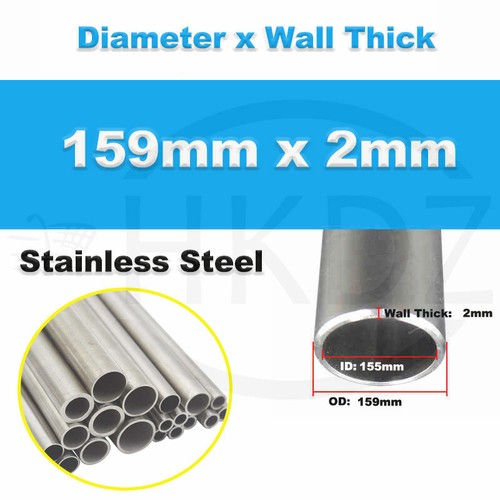 Stainless Steel Round Tube Pipe 304 Grade Diameter 8 -325mm Length 100mm Various - Picture 164 of 181