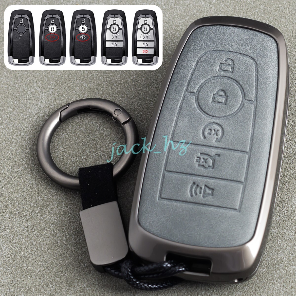 Car Keychain Keychain For Ford Ecosport Metal Leather Car Key Fob