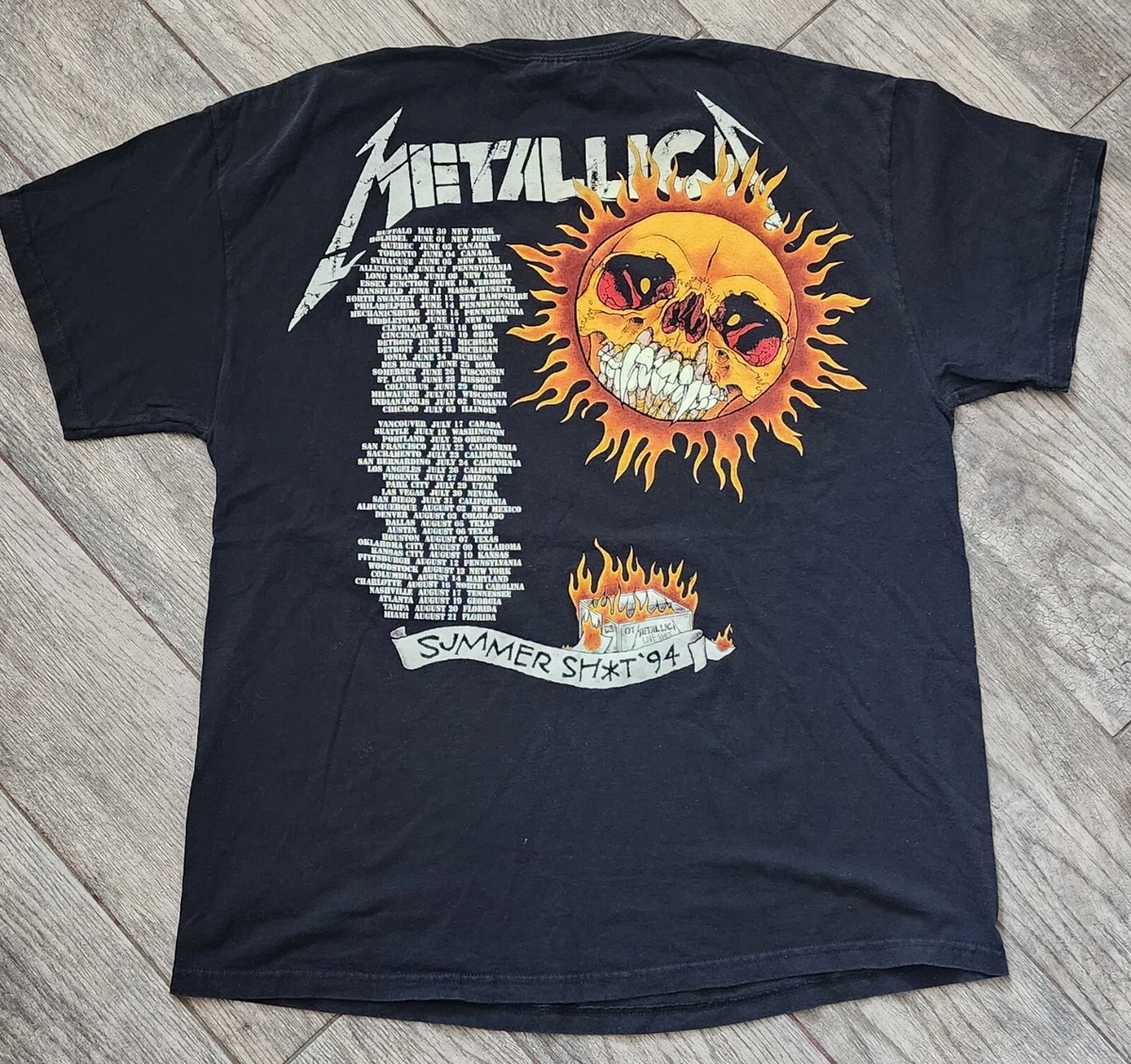 Vintage METALLICA Pushead 1994 Summer Sh*t Tour Shirt XL