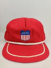 Vintage USA MADE Union Pacific railroad train l Trucker Hat Snapback Cap