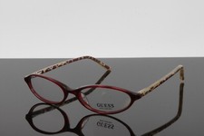 Guess Optical Women's Small Plastic Frame Oval GU1465/BU Burgundy 50mm NEW 