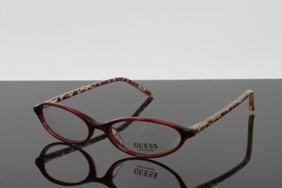 Guess Optical Women's Small Plastic Frame Oval GU1465/BU Burgundy 50mm NEW!
