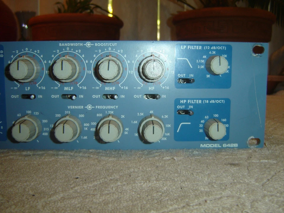 Orban 642B Blueface 1/4" In/out, Stereo 4 Band Parametric Equalizer, Eq, Vintage - Image 4 of 4