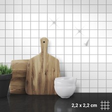 Tile Stickers 2.2 x 2.2cm for Kitchen, Bathroom, Shower Durable Colours Matt Gloss