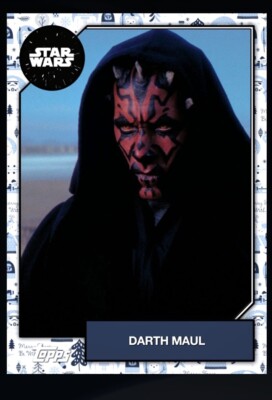Topps Star Wars Card Trader Digital 2019 Tier 10 Holiday Darth Maul 25cc!!!