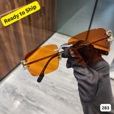 VVS Moissanite Sunglasses Glasses Iced Out Men Rimless Glasses Gift For Him