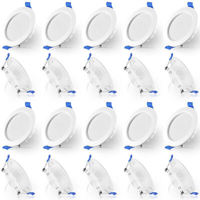 20X LED Einbaustrahler Dimmbar Einbauleuchten Flach Decken Einbau Spot Set 230V
