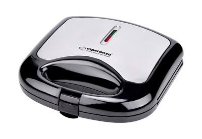 5901299954843 Esperanza EKT011 Sandwich Toaster 1000W Schwarz Esperanza