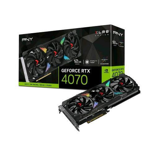 PNY Nvidia Geforce RTX 4070 Argb Grafikkarte 12GB GDDR6X TXLR8 Gaming Verto E - Afbeelding 1 van 1