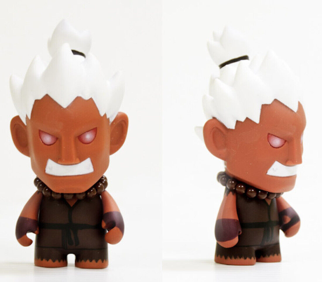 new $45 SDCC Kidrobot Street Fighter Shin Akuma 3 Inch rare white hair Ltd  Ed