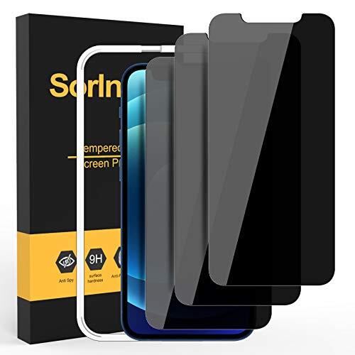 3-Pack Privacy Screen Protector for iPhone 12/12 Pro For iPhone 12/12 Pro Black