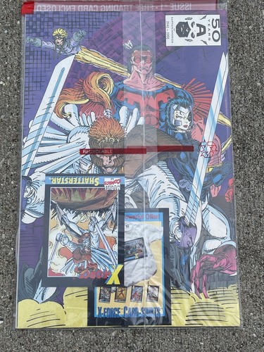 X-Force #1 1st Print Sealed Poly bag w/ SHATTERSTAR Card Marvel Deadpool 1991 - Picture 2 of 3