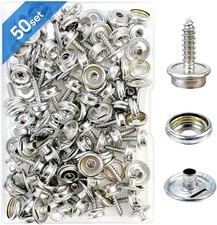 Canvas Snap Kit, Stainless Steel Snaps Marine Grade Snaps for Boat Cover - Snap