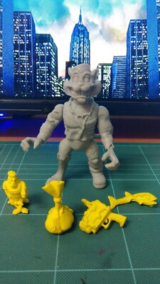 Scratch The Cat 3D Print Resina Ninja Turtles Rare Tmnt Complete No Masters