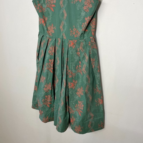 Vintage 1960S Johanna Rappel Dirndl Floral Print Folk Prairie Corset Dress 42 - Picture 8 of 9