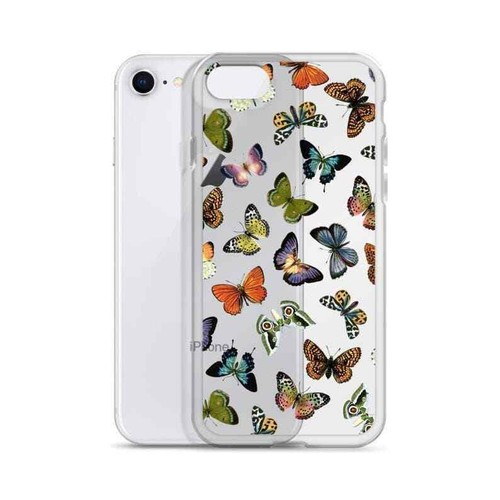 Colorful Butterflies Clear Phone Case For iPhone and Galaxy - Picture 3 of 32