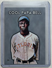 Cool Papa Bell Limited Edition Artist Signed "St. Louis Stars" Trading Card 3/10