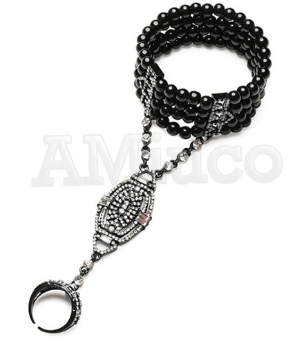 20er Jahre Flapper tolles Gatsby Kopfschmuck Perlen brüllend 20s Stirnband Armband Ring - Bild 2 von 29