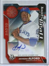 Anthony Alford 2017 Bowman Platinum Red Die-Cut Autograph Rookie #09/35