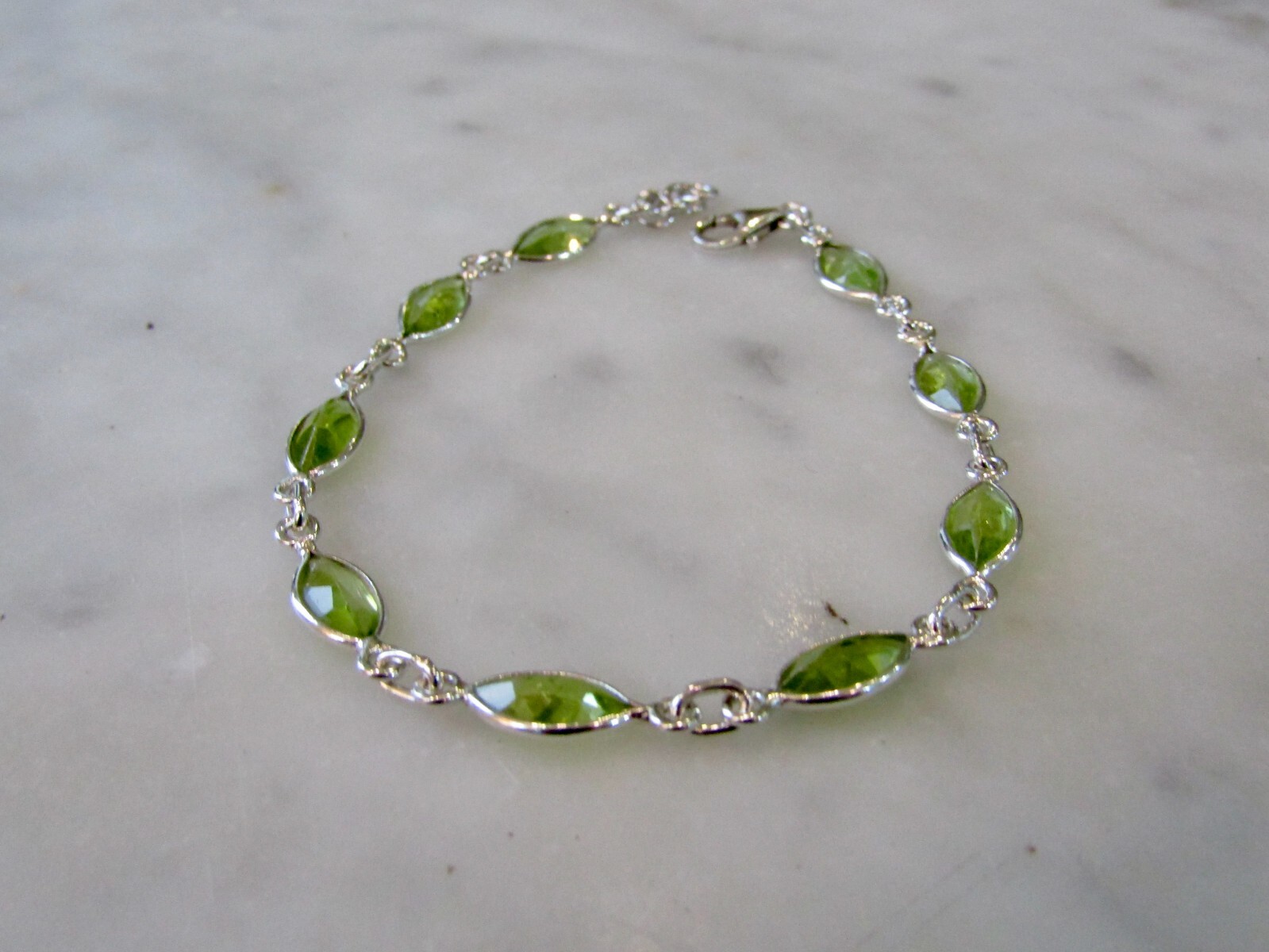 Sterling Silver 925 & Citrine Gemstone Beaded Bracelet B2-5C-image