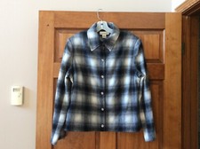 EVAN PICONE SIZE 12 BLAZER JACKET PLAID SUPER SOFT SNAP BUTTONS