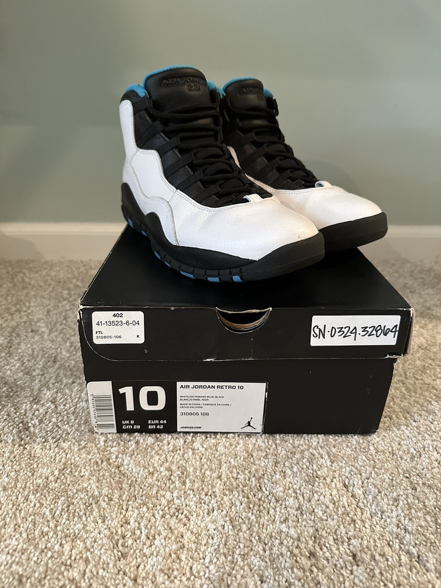 Air Jordan 10 Retro “Powder Blue” (2014) Size 10 Lightly Used