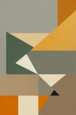 Large Abstract Painting 2x3 ft. Complex Geometric Demrin Fine Art Original NEW