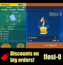 6IV Shiny Hydrapple Pokemon Scarlet and Violet