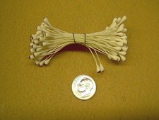 Vintage White Double Ended Stamens with Brown Tip Made in Japan 1950's