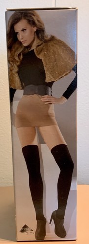Gabriella Rosme Patterned Cotton Blend Overknee/Thigh Highs Black Siz 3/4 (L/XL) - Picture 3 of 5