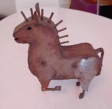  OLD HORSE sheet metal by Manuel Felguerez. Brutalist Mexican Folk Art, 1990
