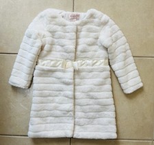 Biscotti Tolder Girl  s Sz 5 White Sing Coat Faux Fur