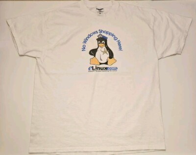 Vintage Linux Shirt Men's XL Short Sleeve Y2K Tech eLinux Vintage Linux Shirt Men's XL Short Sleeve Y2K Tech eLinux