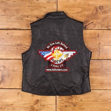 Vintage No Boundaries Biker Gilet M Vest Black Womens Zip