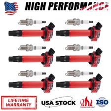 6 Ignitions Coil & 6 Iridium Spark Plugs for Toyota Tundra Sequoia 4.7L V8 UF430