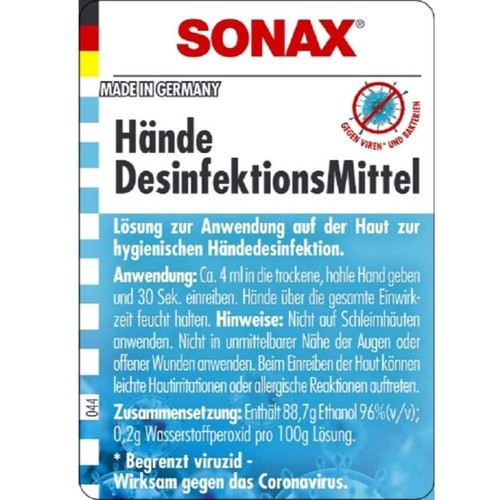18x Sonax HändeDesinfektionsmittel 50ml Hand-Desinfektionsmittel Antibakteriell - Bild 3 von 6