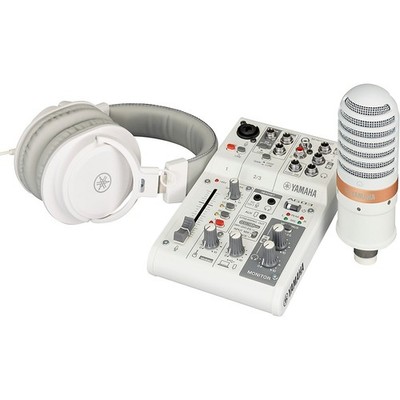 Yamaha AG03MK2 3Channel Live Streaming Loopback Audio USB Mixer White