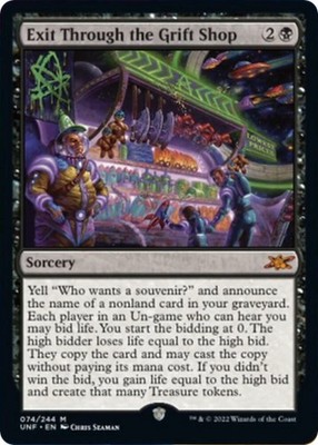 Exit Through the Grift Shop 74 Unfinity Magic MTG Foil