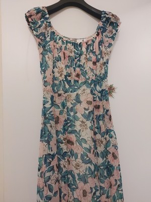 ORSAY summer dress floral maxi dress long 32 XS lined fit and flare fairy 2 4