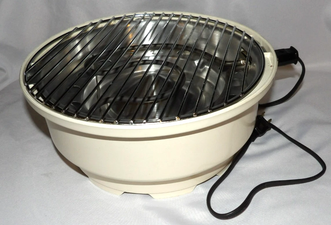 CONTEMPRA Electric 12" Indoor GRILL White Model CPG-01 825 Watt WORKS