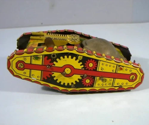 5.25" Marx Toys, Wind Up Tin Litho, Tank, circa 1930s