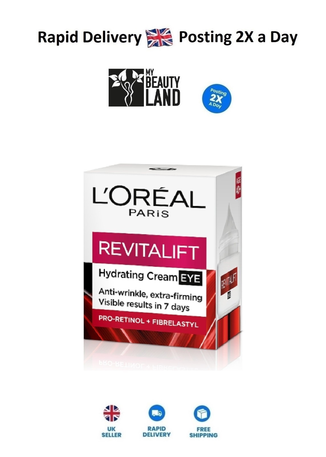 L'Oreal Paris Revitalift Hydrating, Firming Eye Cream 15ml *Boxed* *Fast Ship*