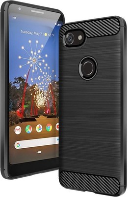 Hochwertige Carbon Fiber Schutzhülle für Google Pixel 3a - Schwarz