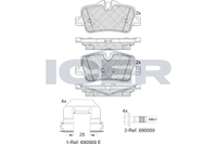 Bremsbelagsatz Hinten Lucas-Trw-System FüR Bmw G42 G87 G20 G80 G28 G21 Ab 18->