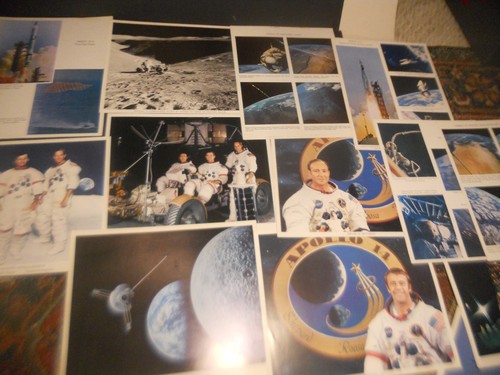 NASA 22 Lot Space Photos Cards Apollo 14 15 Astronauts Moon Rover etc - Picture 3 of 4
