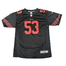 NIKE San Francisco 49ers NaVorro Bowman #53 Black On Field Jersey Size XL