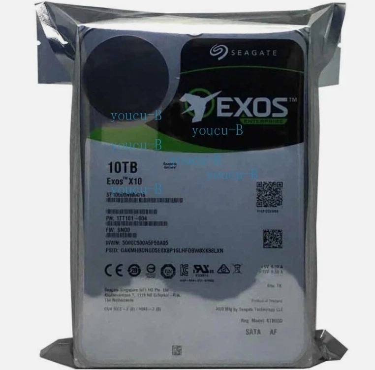 Seagate Exos X10 10TB ST10000NM0016 7.2K 256MB 3.5" SATA Enterprise Hard Drive - Image 2 of 4